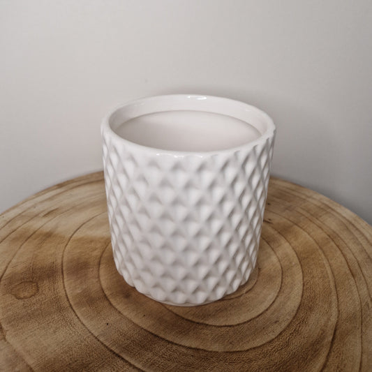 Cache pot Diamond Blanc